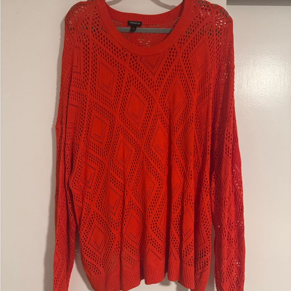 Torrid Vibrant Red Knit Sweater